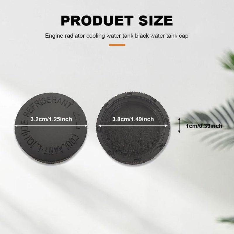 HEVLE 2PCS Coolant Reservoir Cap, Engine Radiator Water Tank Caps, Car Coolant Tank Lid Black Cover, 21712-79900 Auto Radiator Overflow Cove Compatible with Nissan Infiniti Antifreeze Coolant Cap - Image 2